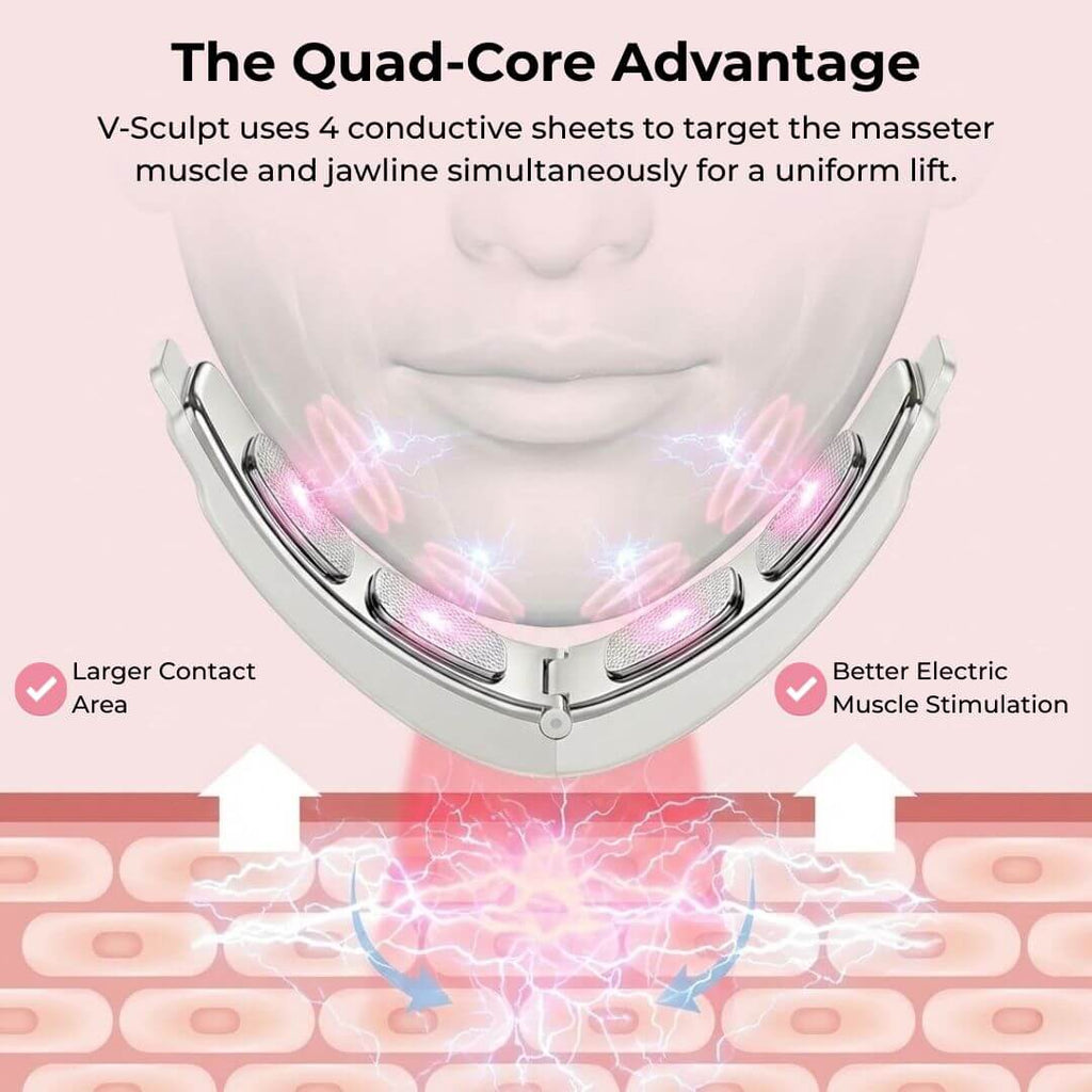 V-Sculpt EMS & LED System for Jawline Definition & Body Tension Relief