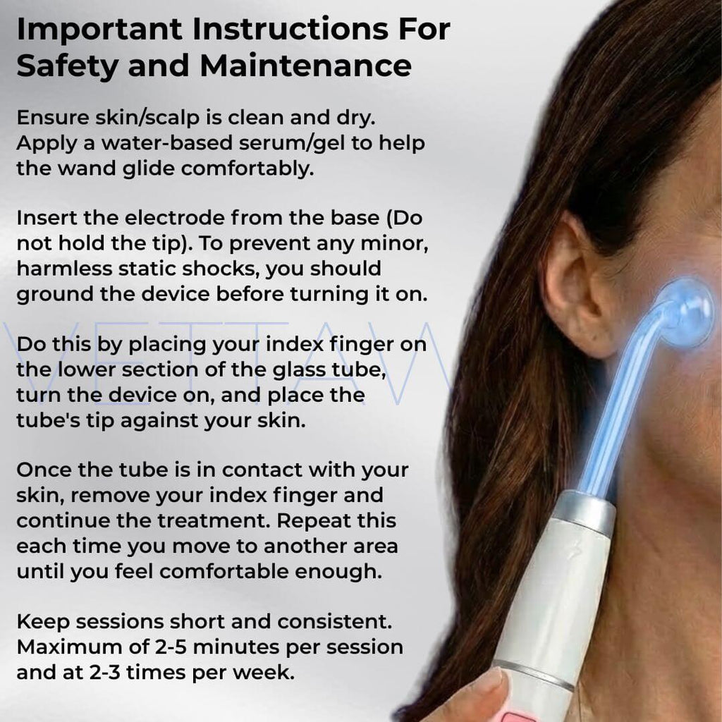 VettaWave Balance High Frequency Wand (7 Tubes) - Restoration System