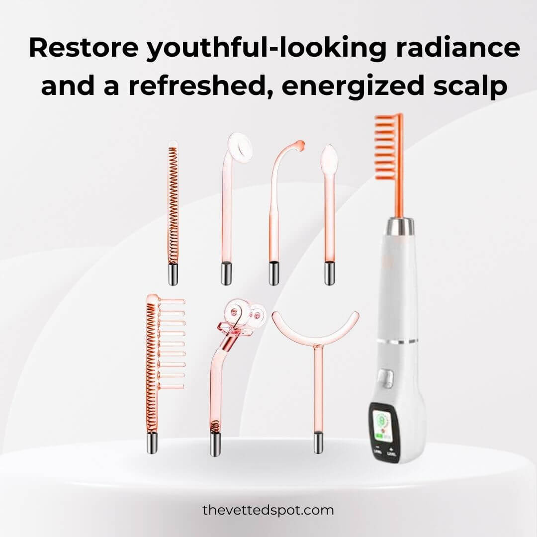 VettaWave Revive 7-in-1 Neon High Frequency Wand - Glow System