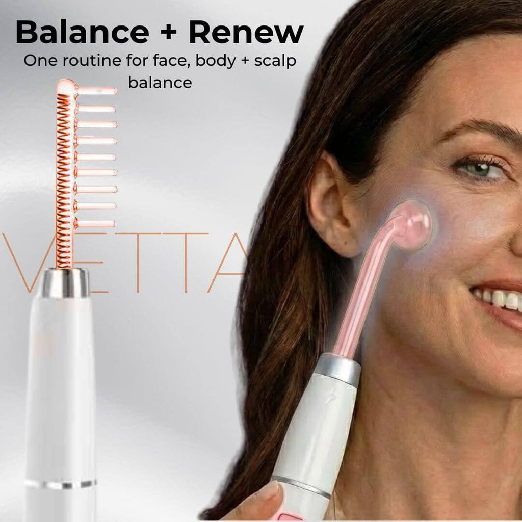 VettaWave Revive 7-in-1 Neon High Frequency Wand - Glow System