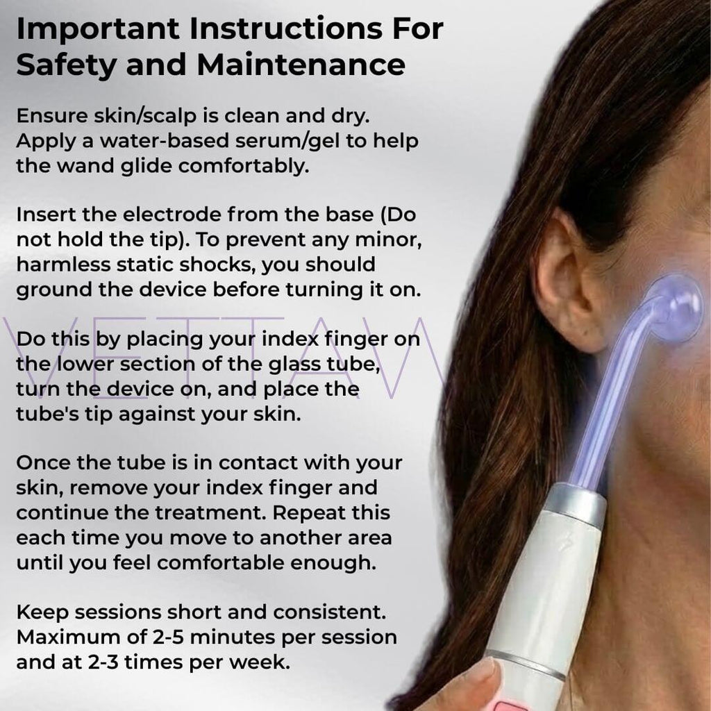 VettaWave Clarify Argon High Frequency Wand (7 Tubes) - Clarifying System