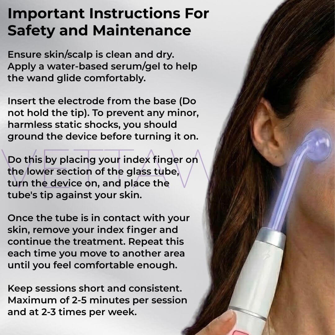 VettaWave Clarify Argon High Frequency Wand (7 Tubes) - Clarifying System